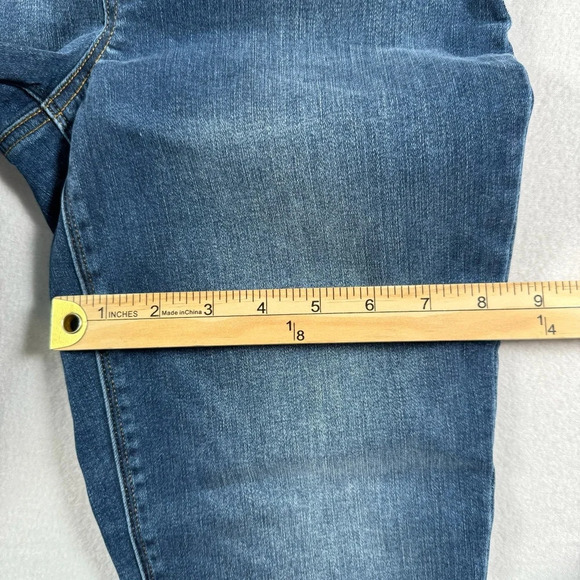 Spanx Skinny Pull On Jean Leggings Womens Size Medium Blue Mid Rise Stretch - Picture 11 of 12